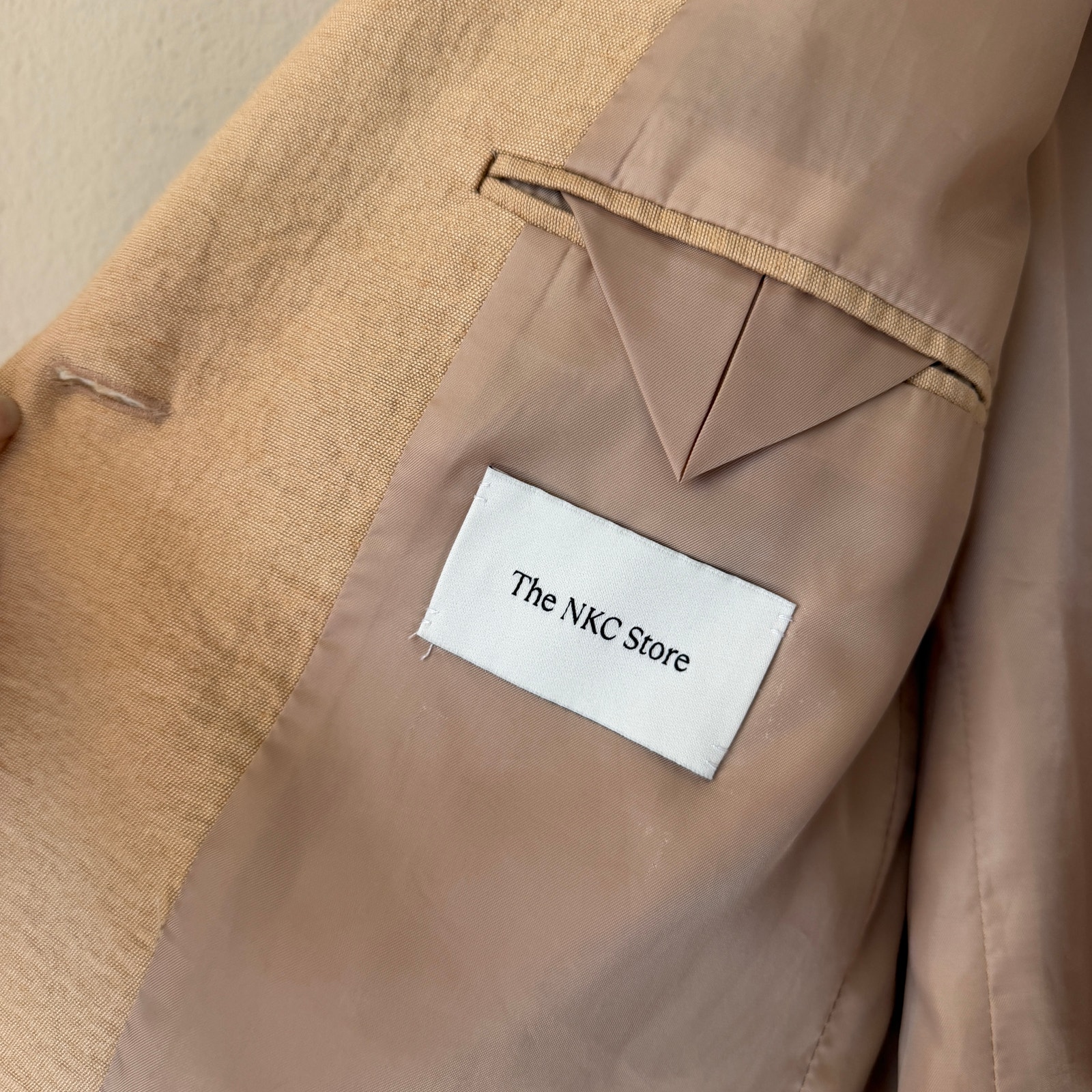 The Nkc Store Tan Linen Oversized Blazer — image 5 of 7